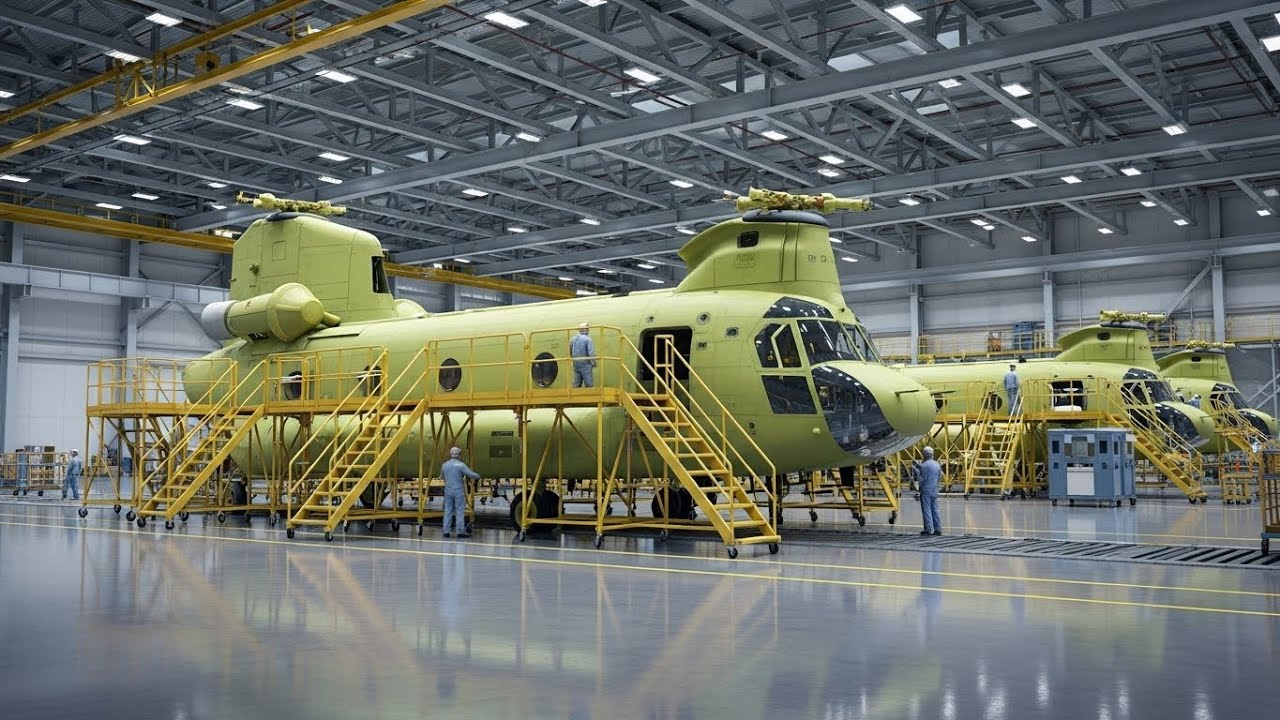 Inside the CH-47 Chinook Factory: How The Army's Mega-Chopper Is Made (Full process)