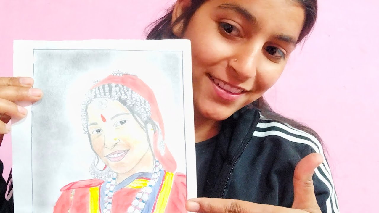 My first sketch drawing ♥️ बड़ी जी के साथ की खूब सारी बातें#phadilifestyle 