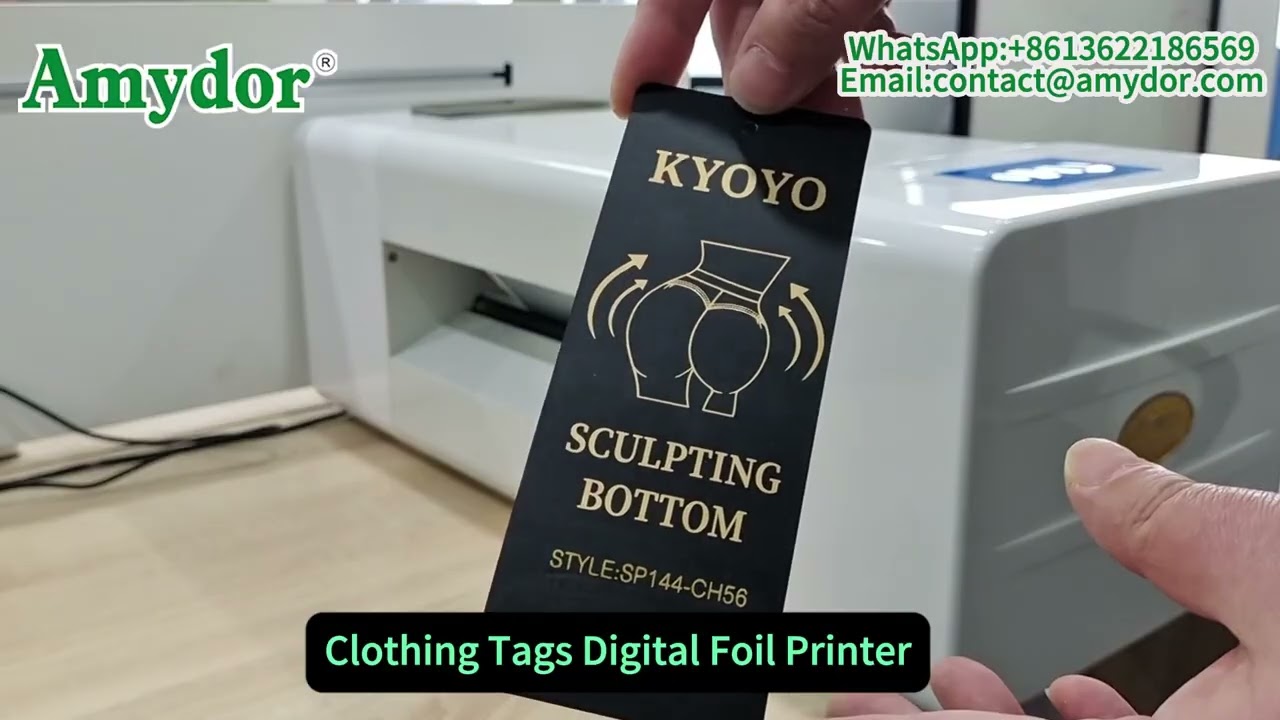 Amydor Digital Foil Machine Automatic Foiling for Clothing Tags/Business Cards/Small Plastic Bags