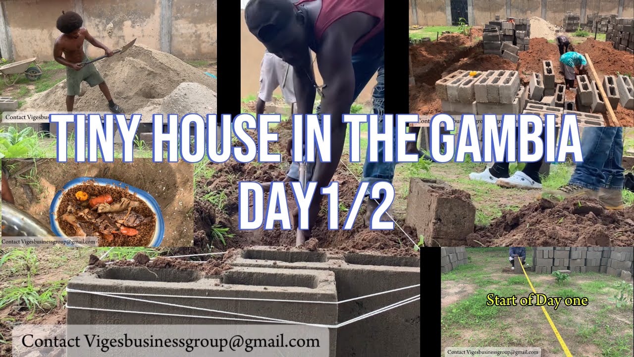Tiny House In The Gambia | Construction Day 1/2 🇬🇲