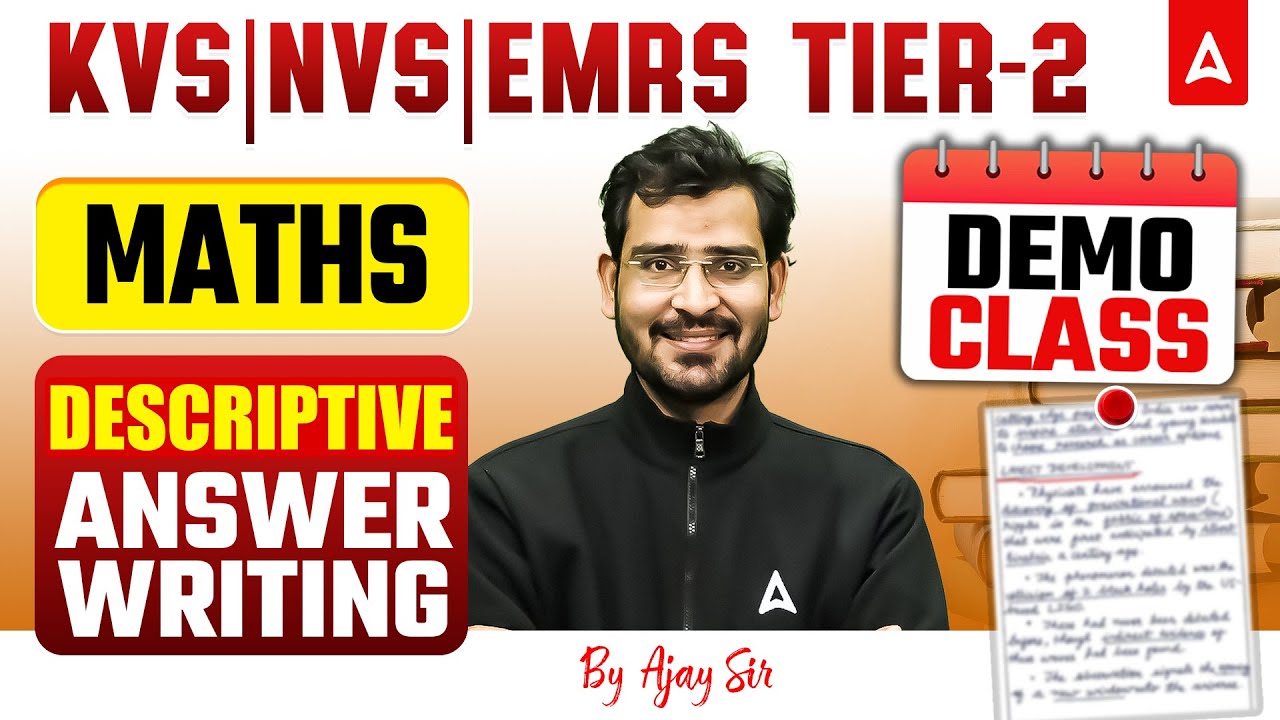 KVS/NVS Tier 2 Maths Class | KVS Maths TGT/PRT/PGT Class | EMRS Maths Answer Writing By Ajay Sir