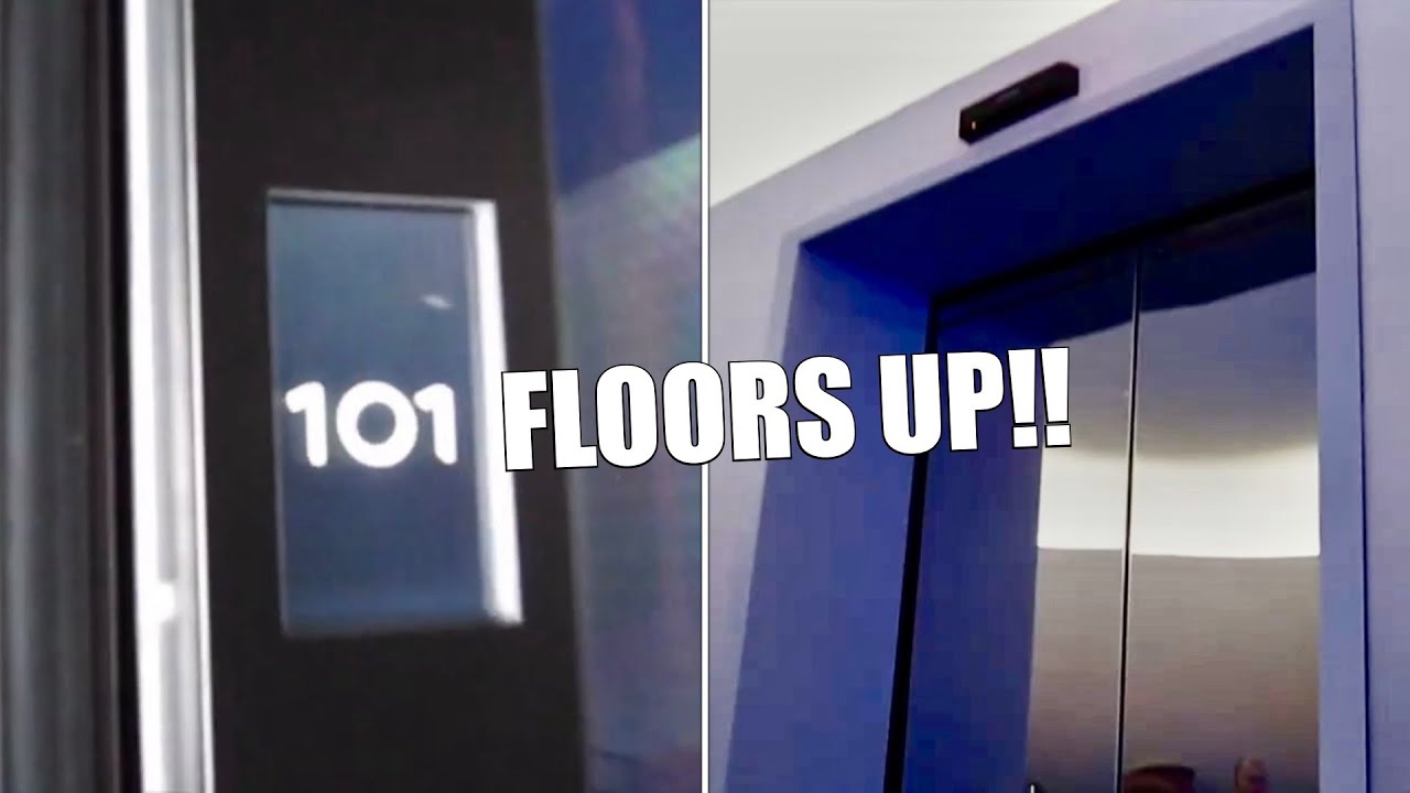 CRAZY 1400 FPM Otis Compass Double Decker Traction Elevators @ Edge, Hudson Yards, New York, NY