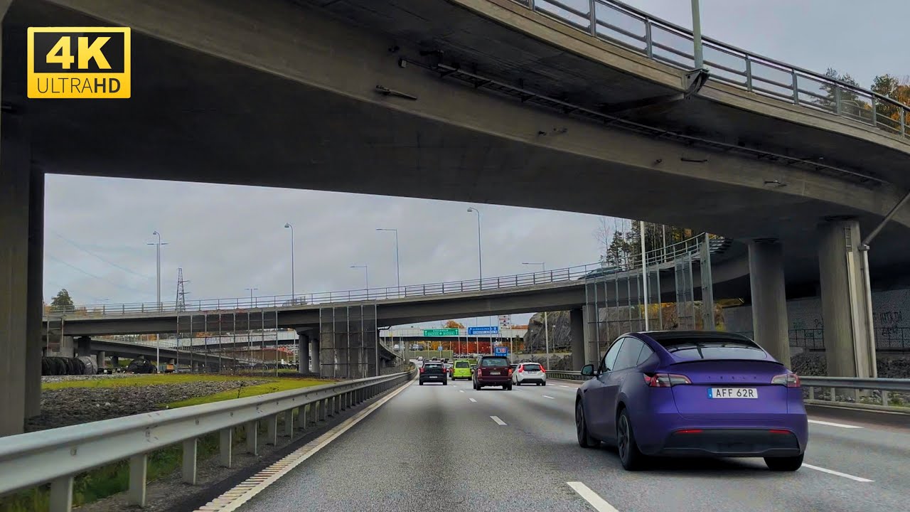 Driving tour on Stockholm road | 4k driving tour in Sweden Stockholm 🇸🇪