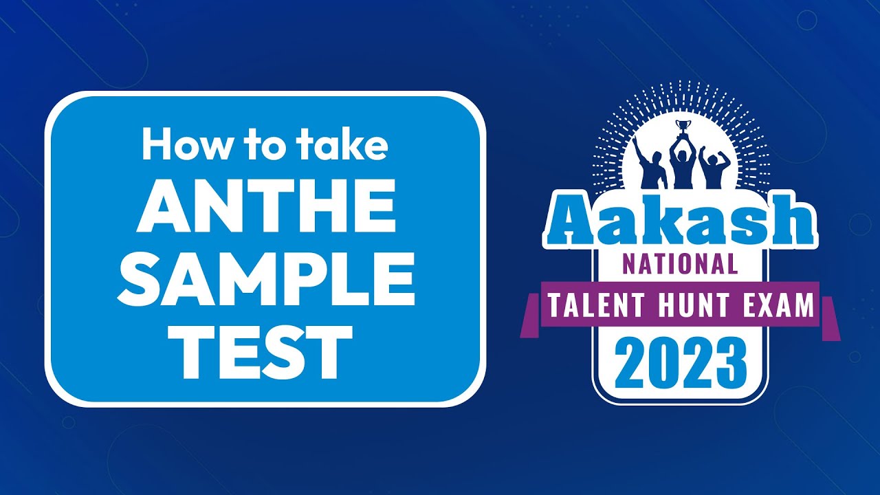 How to take ANTHE Sample Test | Aakash National Talent Hunt Exam 2023