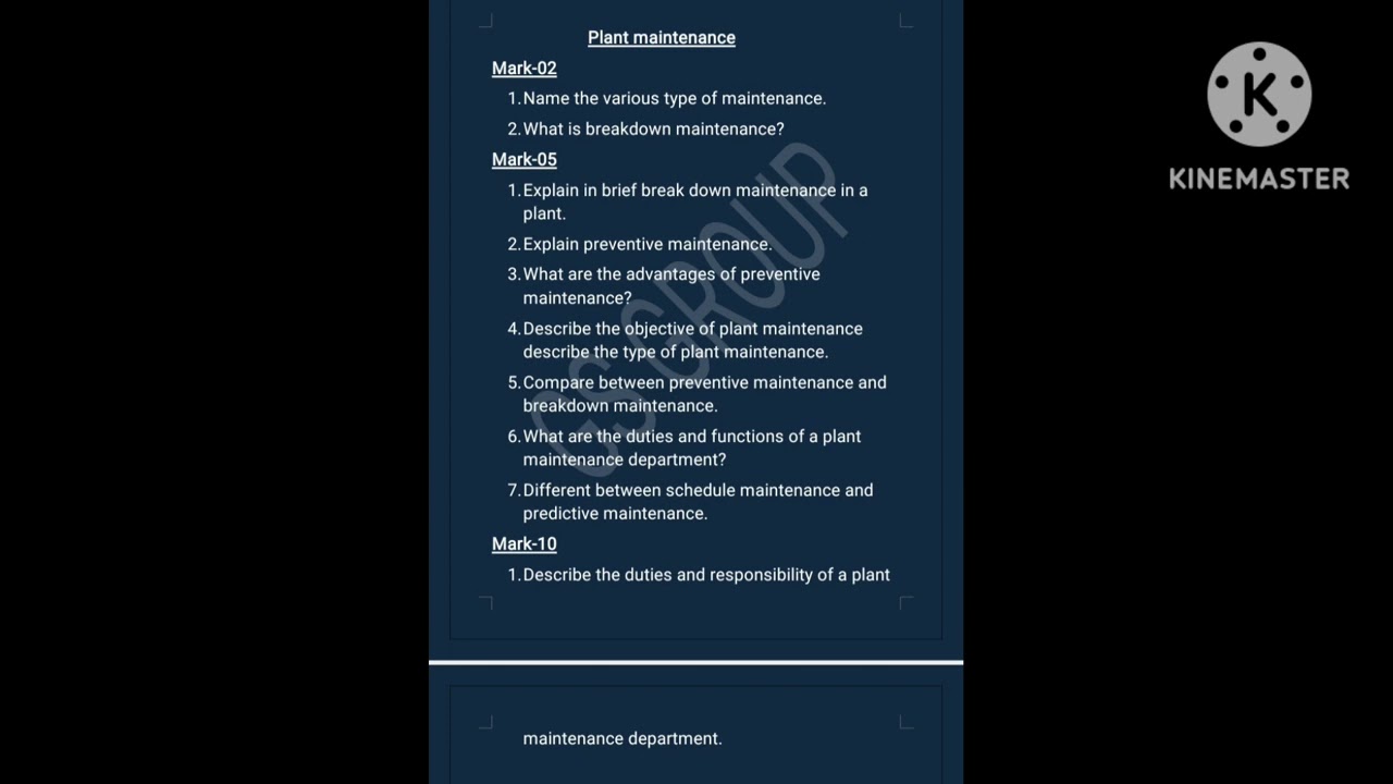 SCTEVT DIPLOMA - Plant Maintenance