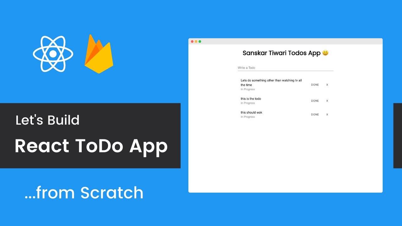 Build & Deploy a React Todo App with Firebase | React Tutorial For Beginners