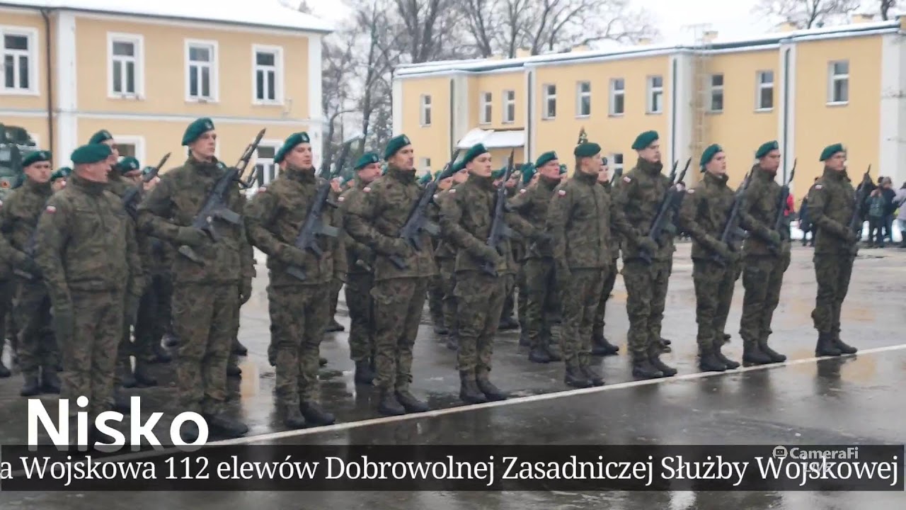 Nisko. Uroczysta Przysięga Wojskows 112 elewów Dobrowolnej Zasadniczej Służby Wojskowej