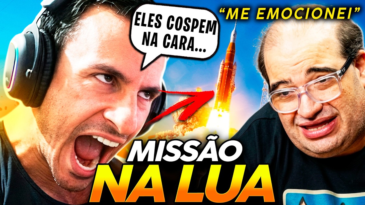 SUPER XAND&Atilde;O REAGINDO a MISS&Atilde;O ARTEMIS 2: O HOMEM VOLTA a LUA - SERJ&Atilde;O SE EMOCIONOU KKKKKKKK