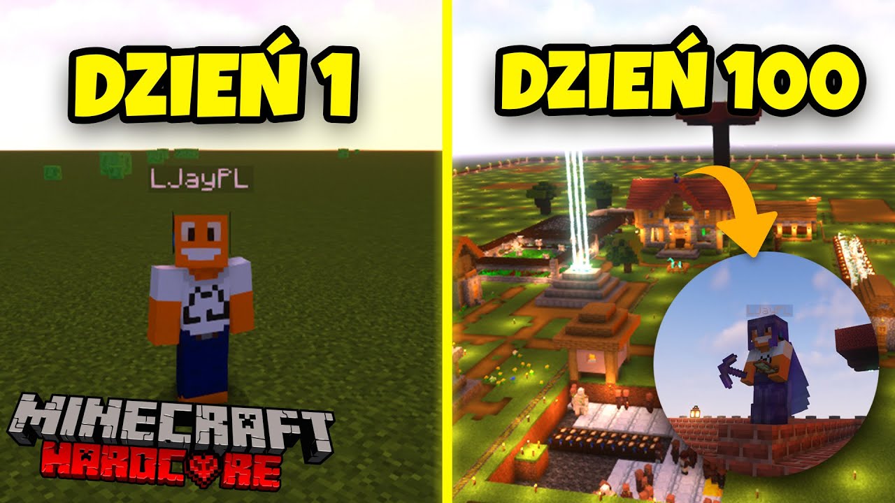 Przeżyłem 100 DNI na świecie SUPERFLAT w Minecraft HARDCORE!