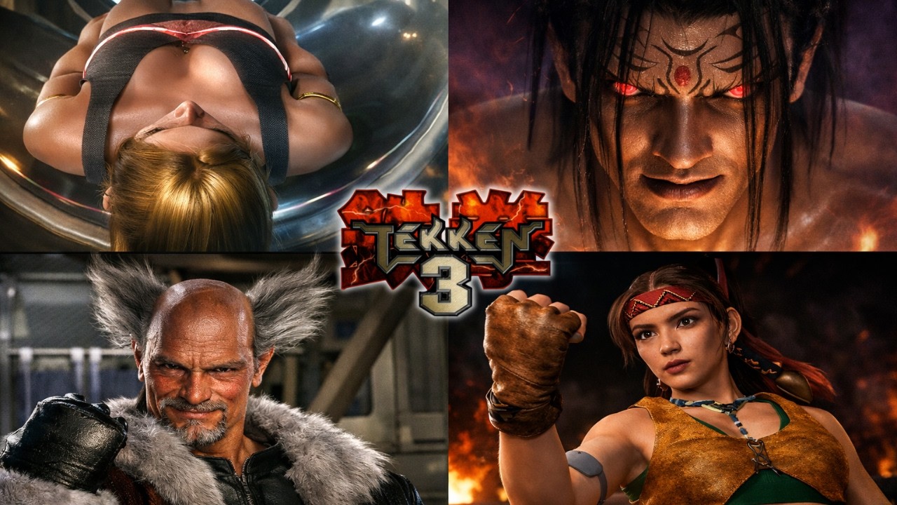 Tekken 3 Game Opening & All Characters Ending (Full Theater Mode)