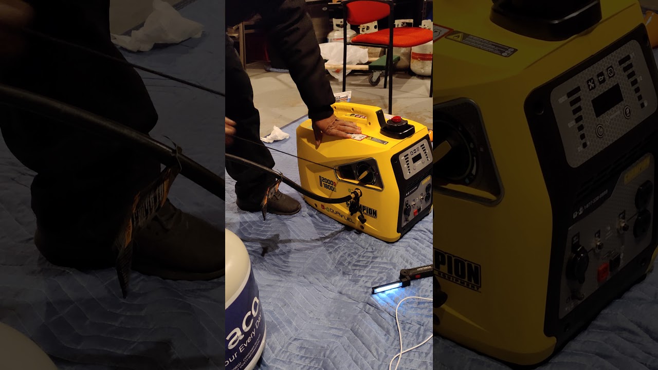 How to turn on a Champion Power Inverter Generator (2000 Watts Dual Fuel)