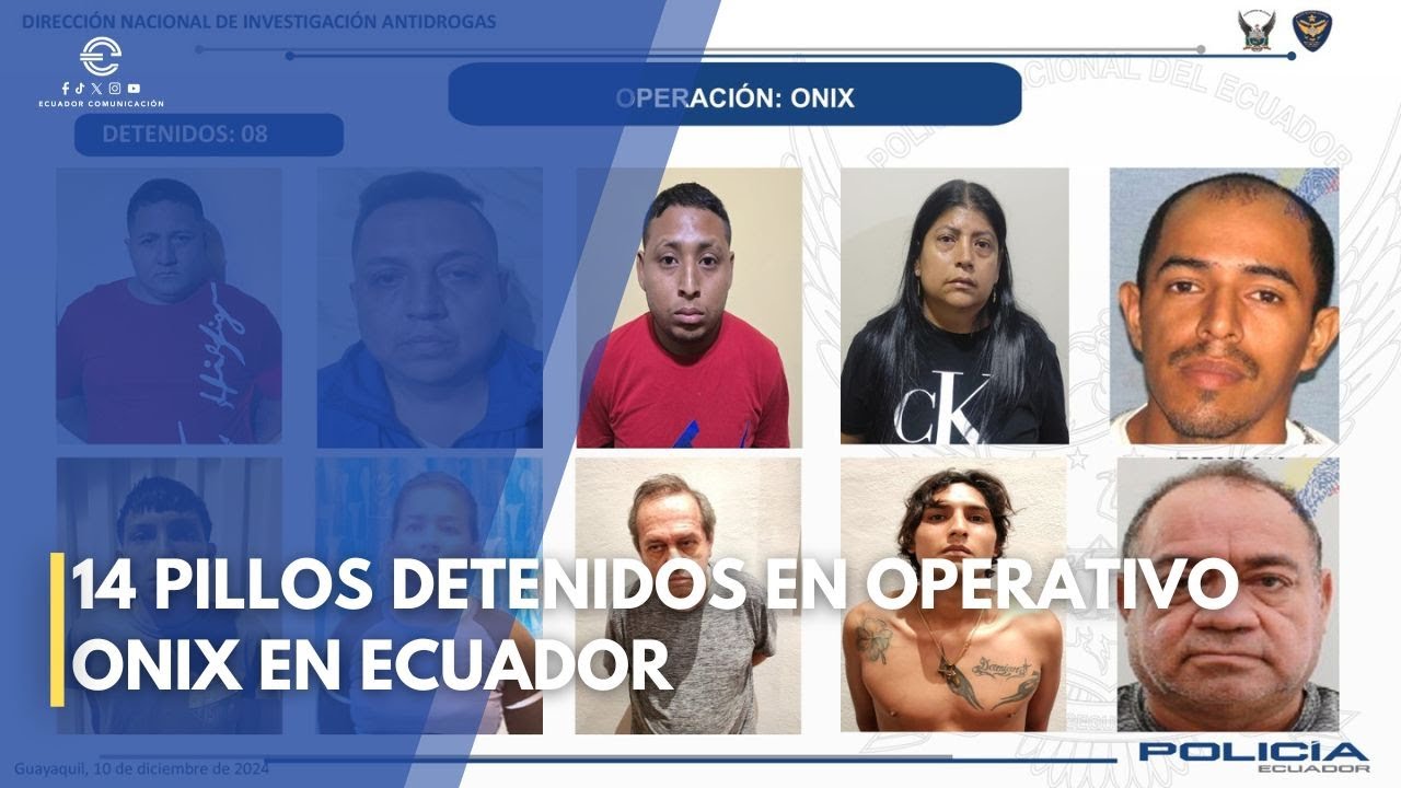 14 DETENIDOS EN OPERATIVO POLICIAL ONIX, ENTRE ELLOS ALIAS  PILOZO  LÍDER DE LOS ÁGUILAS