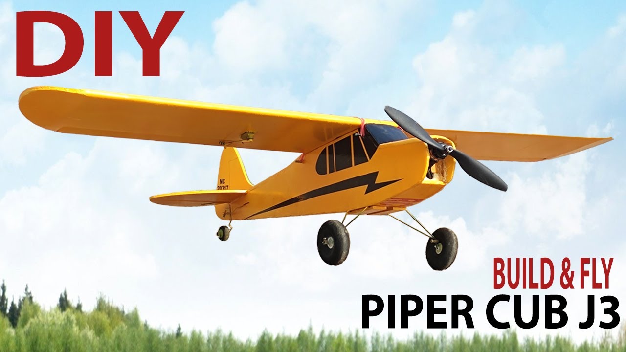 How To Make Rc Piper Cub J3 Plane. DIY Rc Plane Making