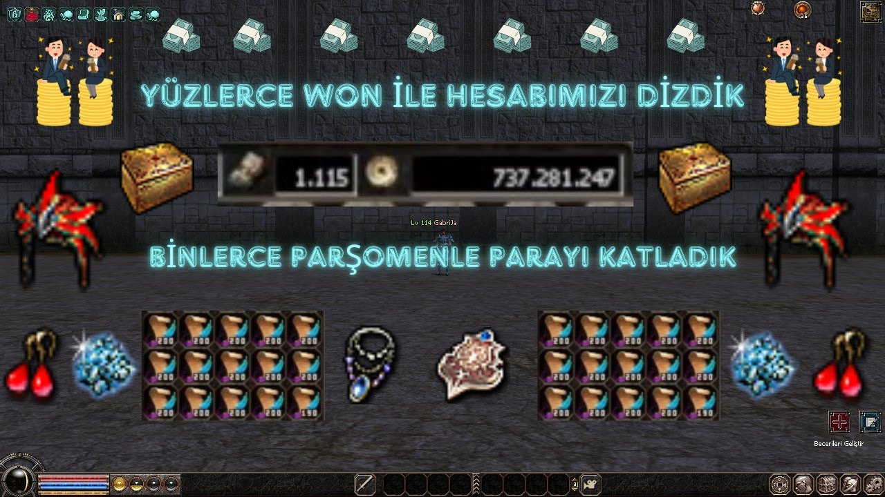 YÜZLERCE WON İLE HESABIMIZI DİZDİK / BİNLERCE PARŞOMENLE PARAYI KATLADIK !!! #metin2 #metin2tr