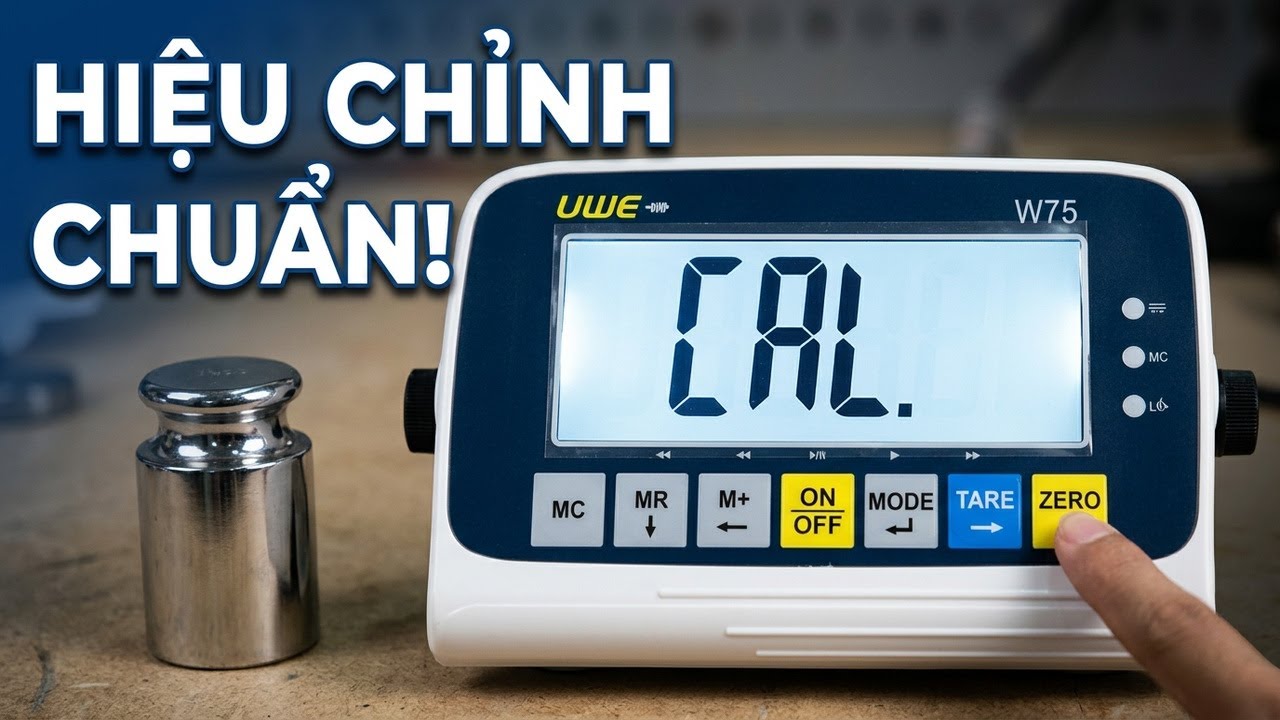 🧮 Hướng Dẫn Hiệu Chỉnh Cân Điện Tử Uwe W75 Series