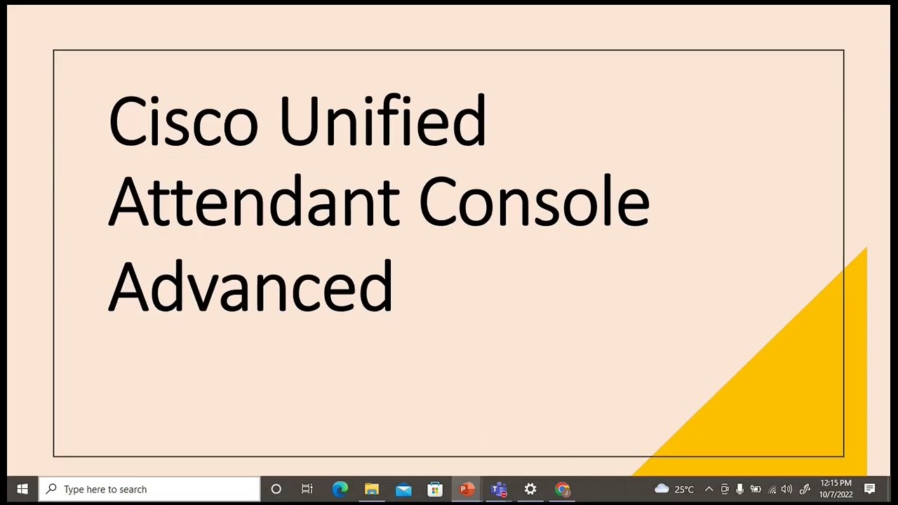 Cisco Unified Attendant Console Advanced
