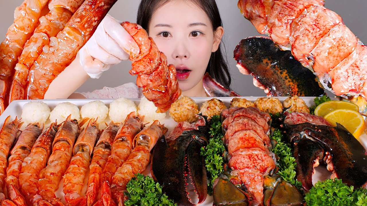 랍스터와 새우계의 랍스터🧡 랍스터장 랍스터새우(적새우)장 먹방 Soy Sauce Marinated Red Shrimp and Lobster mukbang korean food