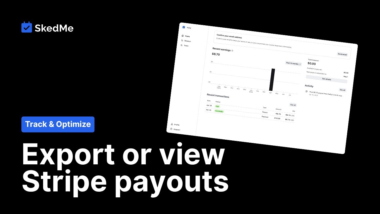 Export or view Stripe payouts