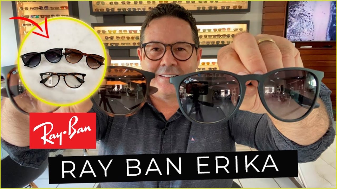 Óculos Ray Ban Erika solar e redondo com grau   #rayban #verbim