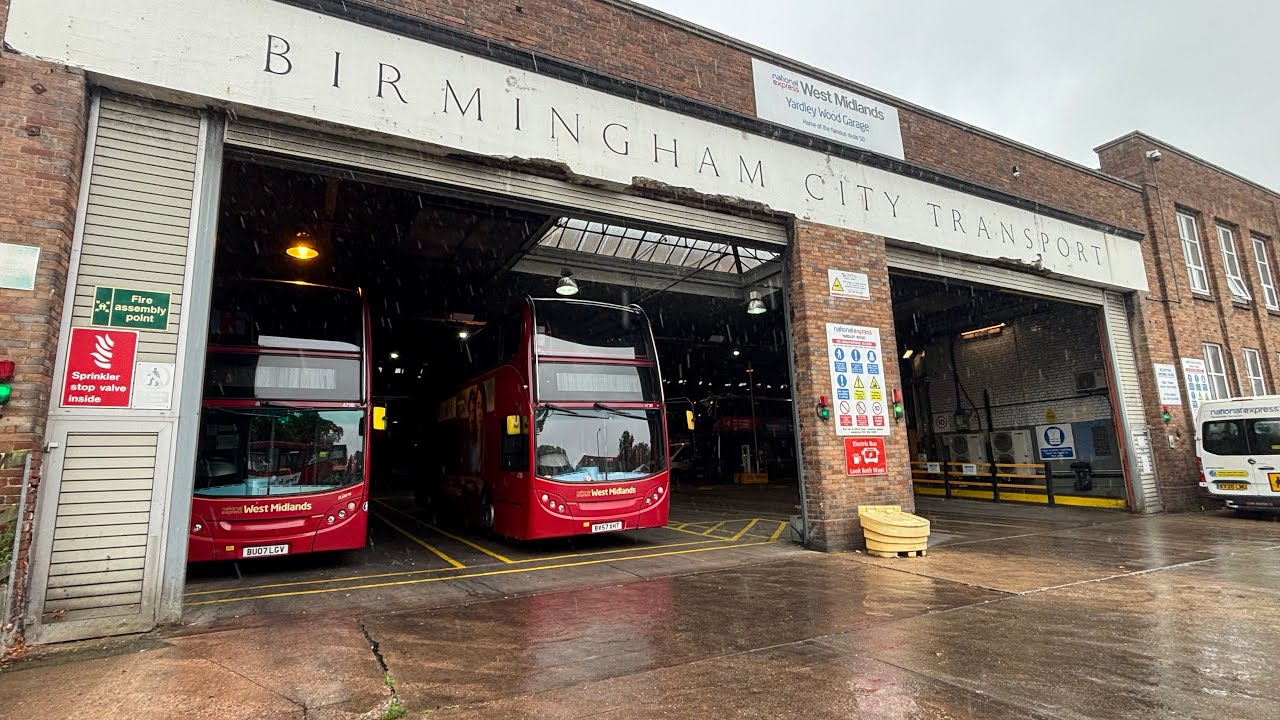 Rainy Tuesday Buses at Yardley Wood Bus Depot 29/07/25