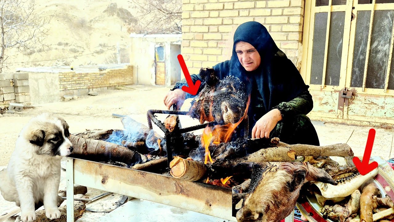 Extreme Traditional Cooking! Mother’s Brutal 8-Hour Battle to Cook Kaleh Pacheh 🔥🥣