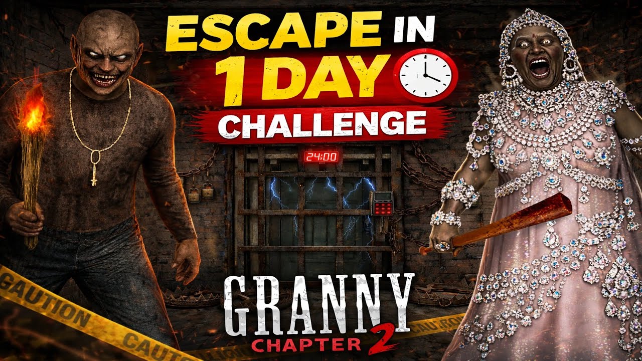GRANNY Escape IN One DAY  Challenge!! 🤡😂