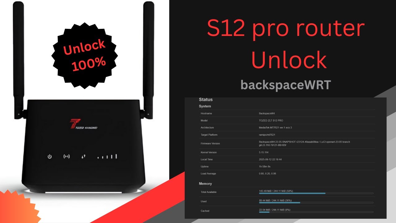 S12 pro router unlock - backspaceWRT