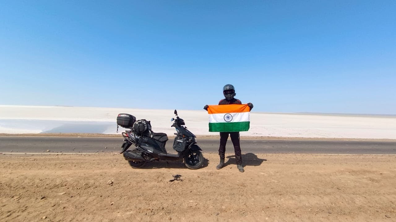 Scooter ride Rann of Kutch exploring Road to Heaven White Rann Ahmedabad to Kutch on Suzuki Avenis