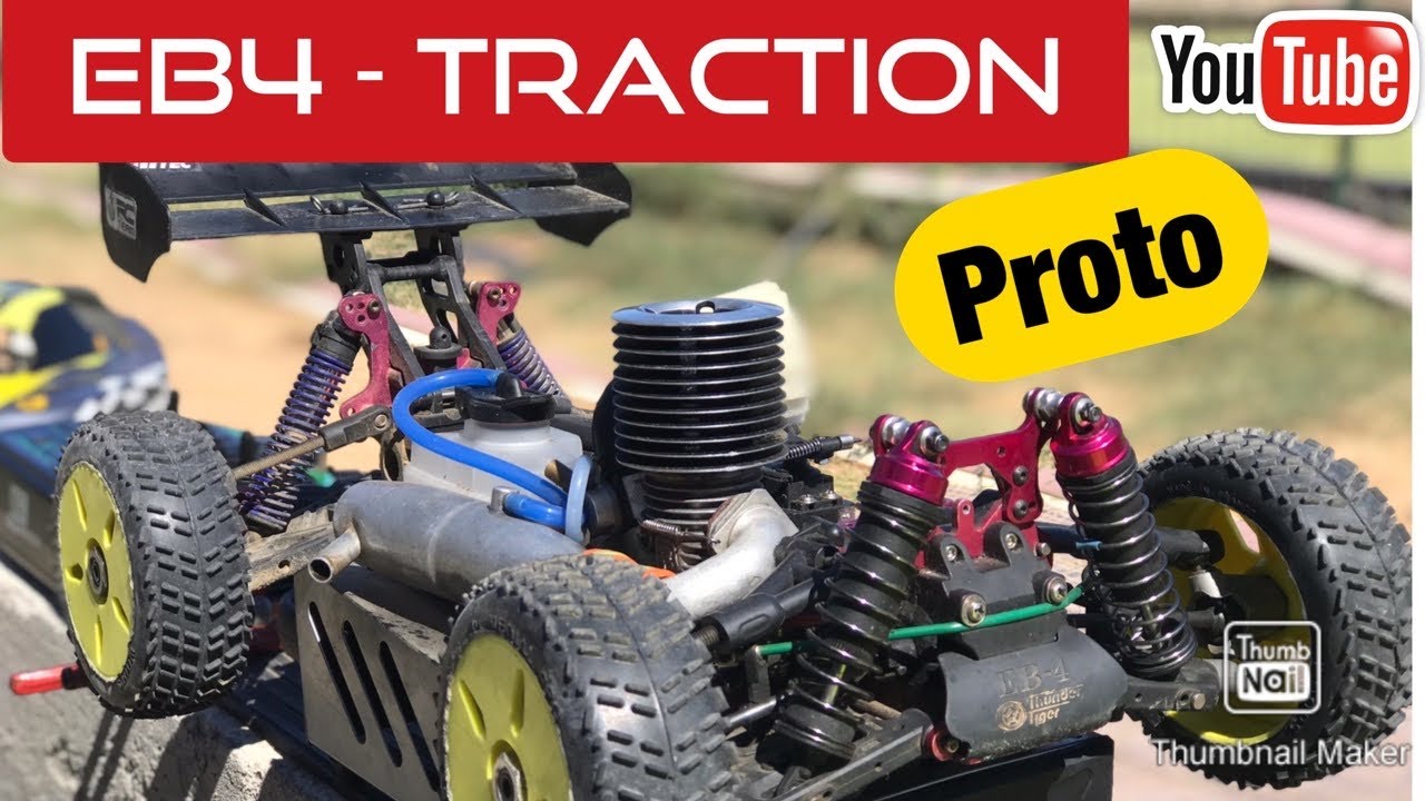 🔥 PROTOTYPE  EB4 2.5 THUNDER TIGER TRACTION AVANT -  BUGGY 1/8 4x4 MODIFIE EN 4X2 TRACTION AVANT