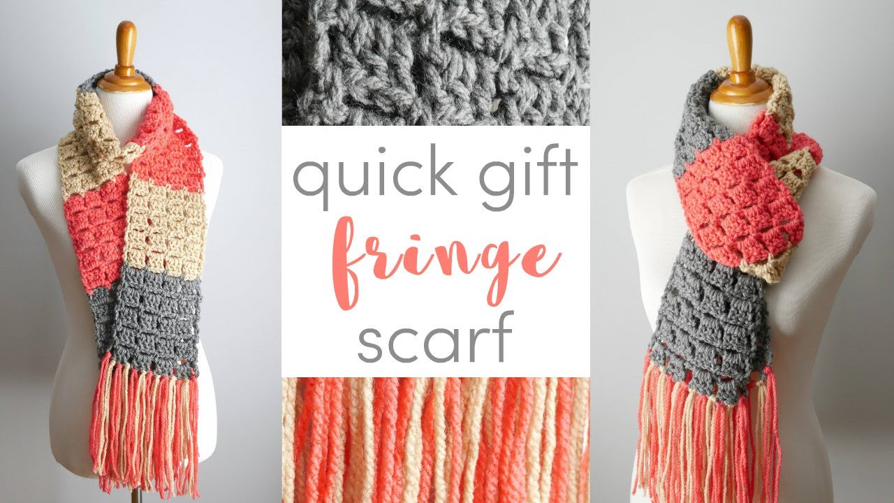 How To Crochet the Quick Gift Fringe Scarf (12 Weeks of Gifting Series)