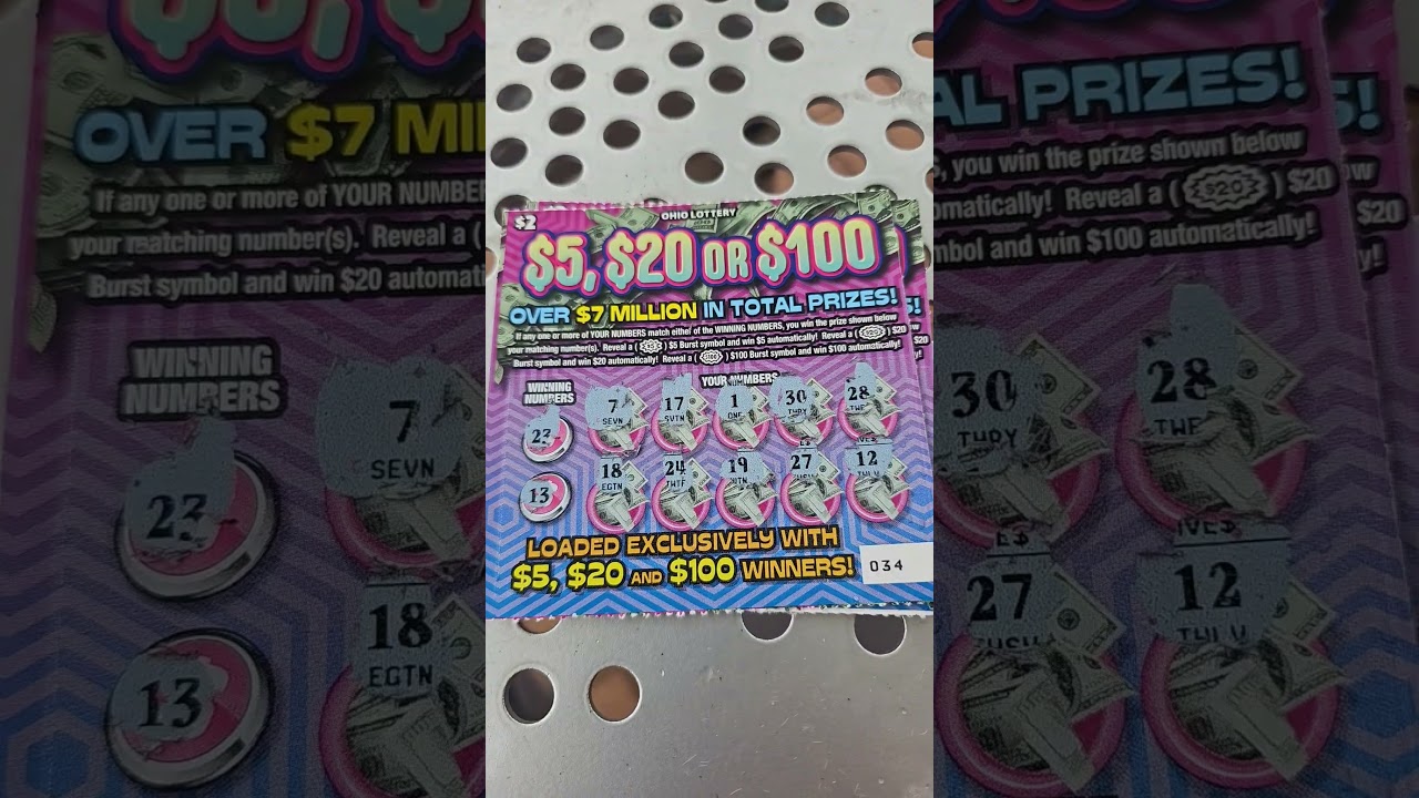 new Ohio lottery scratch off tickets 5 ,20 ,100 $2 dollar tickets #ohiolotteryscratchticket