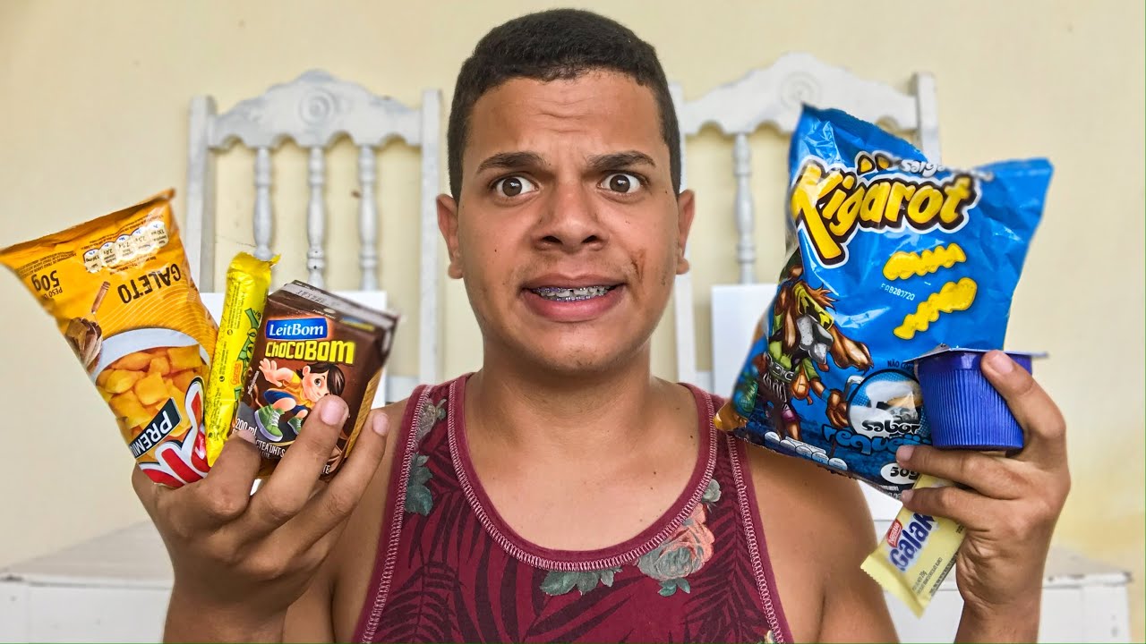 PROVANDO COMIDAS DA LOJA DE 1 REAL
