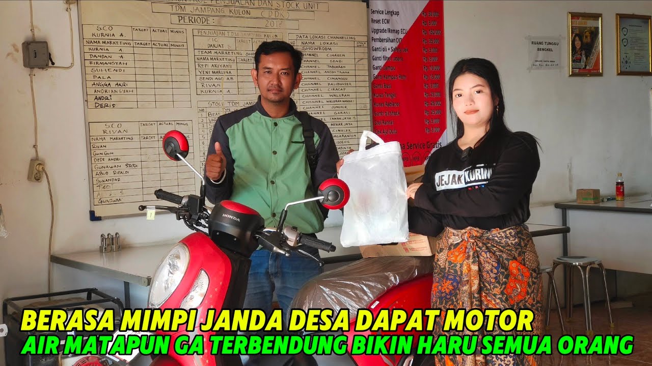 LUAR BIASA..‼️MENANGIS BAHAGIA JANDA DESA DAPAT HADIAH MOTOR DARI PENGUSAHA BATUBARA ASAL KALIMANTAN