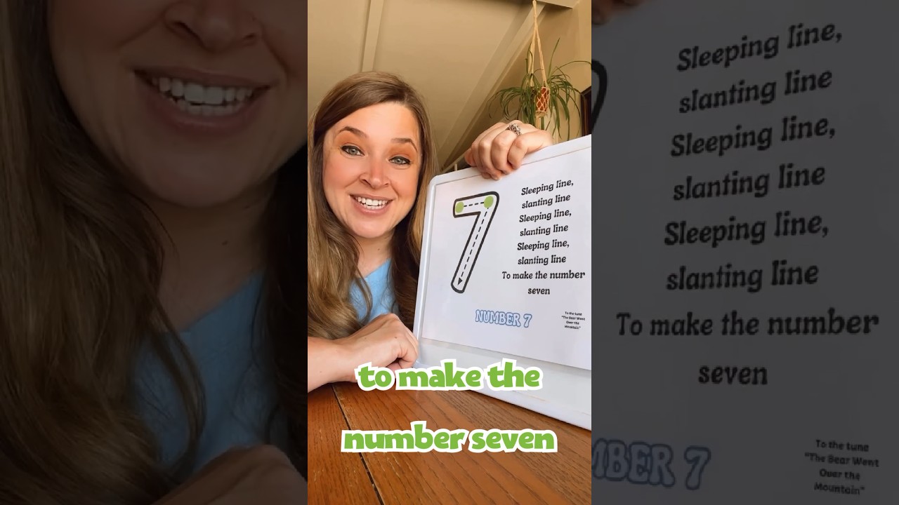 FUN way to write the Number 7 | Preschool Learning