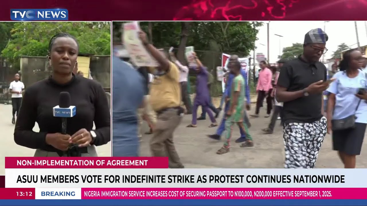 ASUU Members Vote For Indefinite Strike As Protest Continues Nationwide