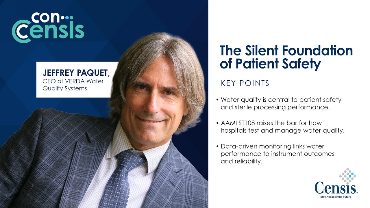 ConCensis l The Silent Foundation of Patient Safety  Why Water Quality Matters in Sterile Processing