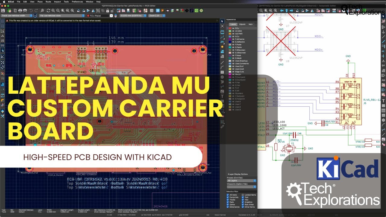 Специальная несущая плата LattePanda Mu с KiCad &mdash; давайте посмотрим, что мы делаем (монозвук)