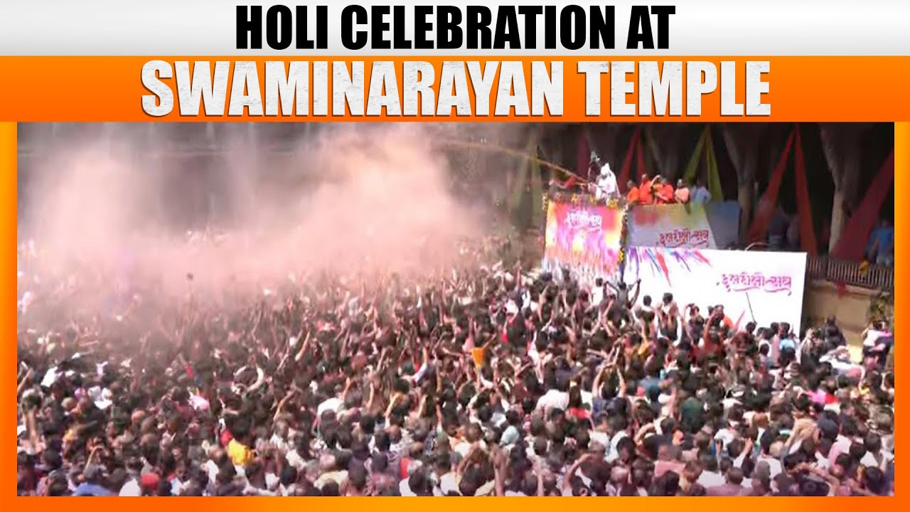 LIVE: Holi Celebration at Ahmedabad’s Kalupur Swaminarayan Temple | Holi Celebration 2025 | News9