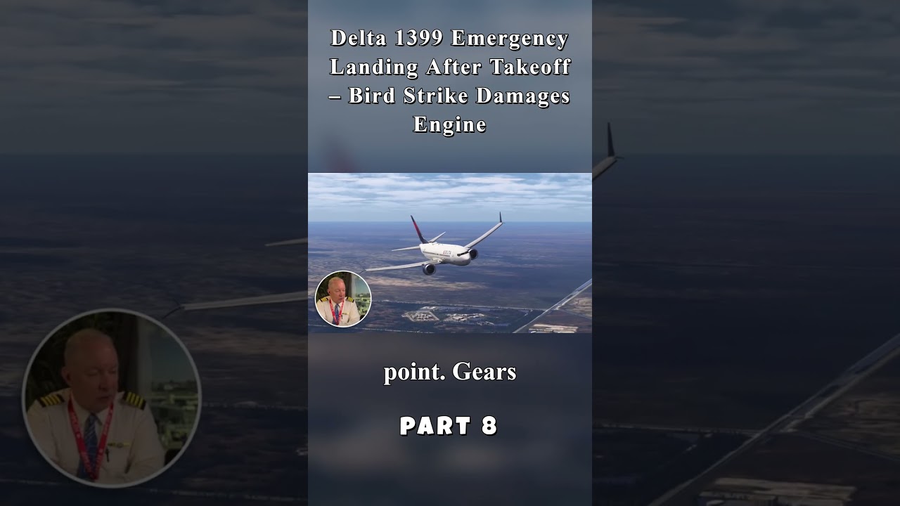 Delta 1399 EMERGENCY Landing Bird Strike Damages Engine! Pilots Make a Brave Choice to Return Safely