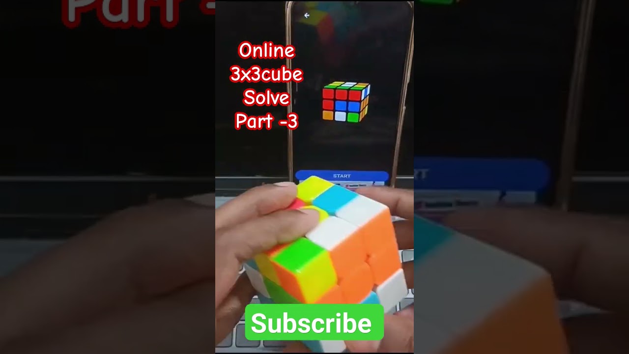 how to solve 3x3  cube - online! part -3 🤯🤯 #shorts #cubetricks