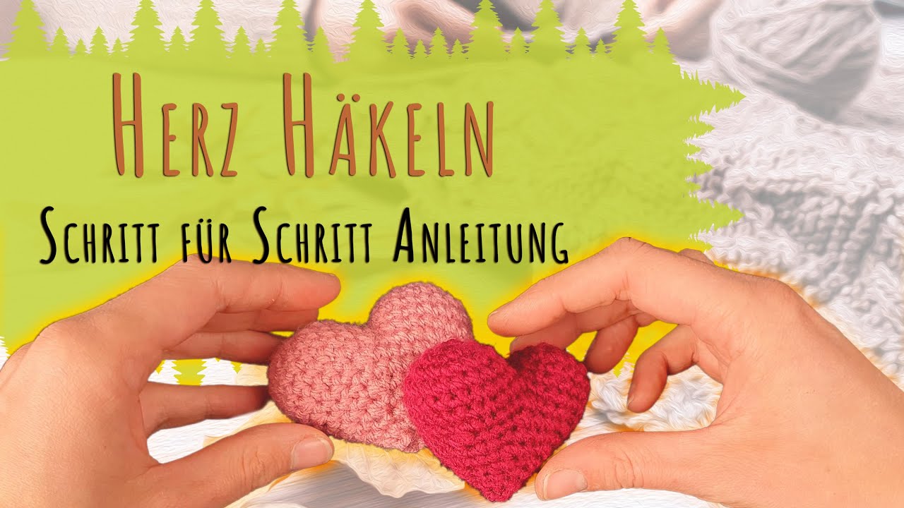 Amigurumi Herz häkeln - Einfache #häkelanleitung | 3D Herz