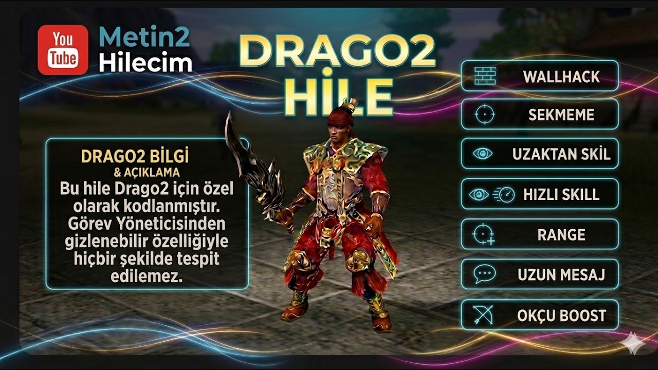Drago2 Hile Tanıtımı - G&ouml;rev Y&ouml;neticisinde Gizlenebilen Multi Hack - Satın Al Oyunda Fark Yarat -