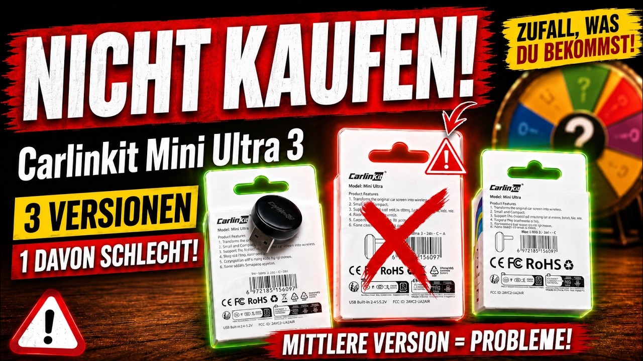 Achtung beim Carlinkit Mini Ultra 3 Kauf - es ist zum Gl&uuml;cksspiel geworden