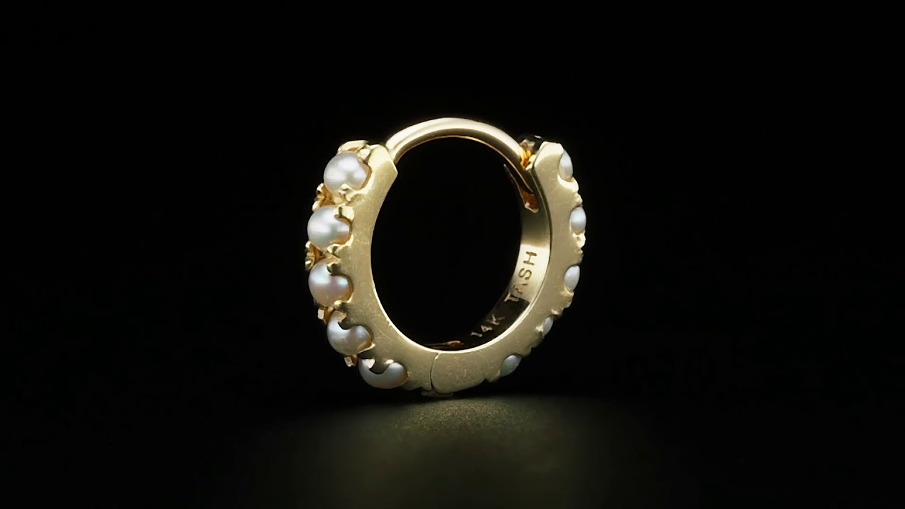 Maria Tash: Pearl Eternity Hoop Earring