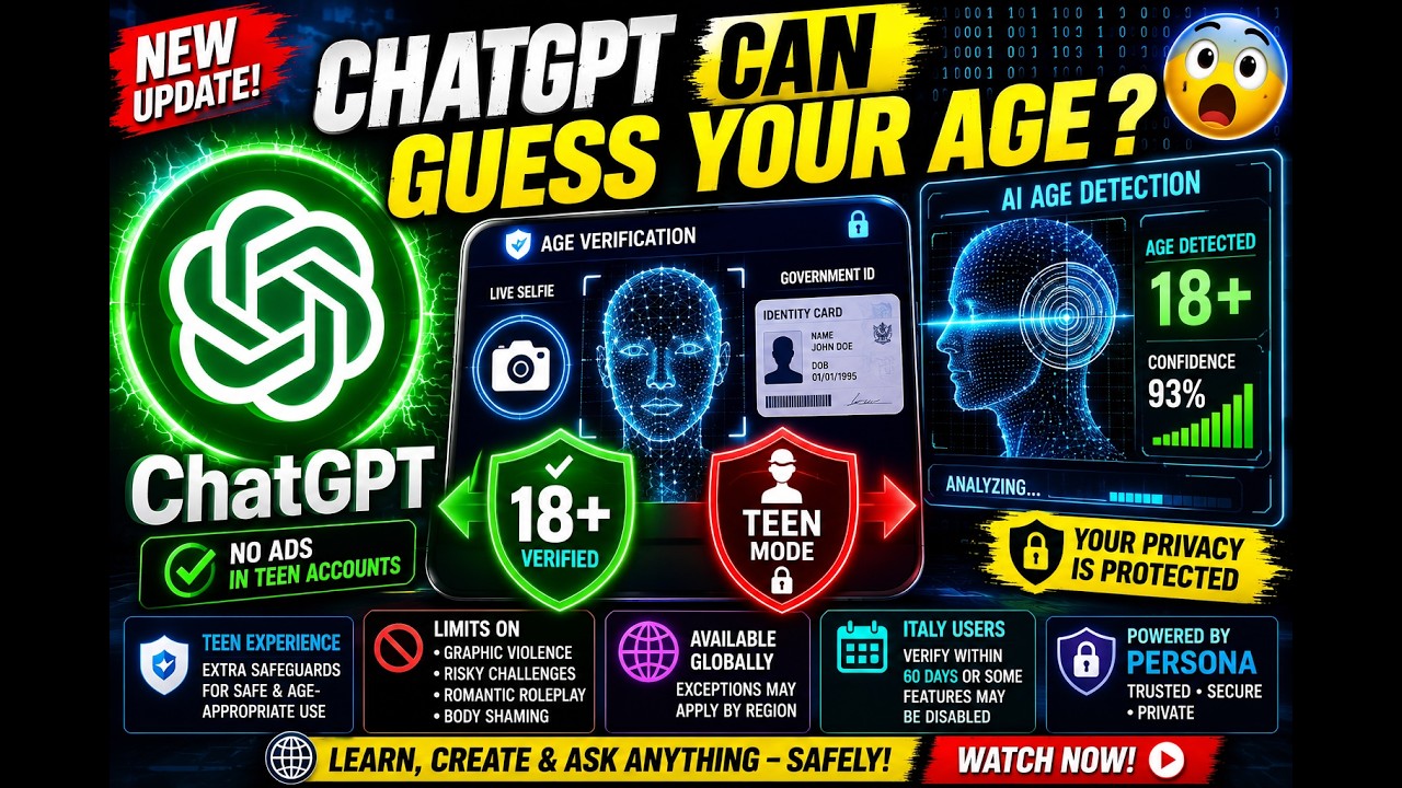 ChatGPT Can Now Predict Your Age! 😱 Age Prediction & Age Verification Explained | Teen Experience !!