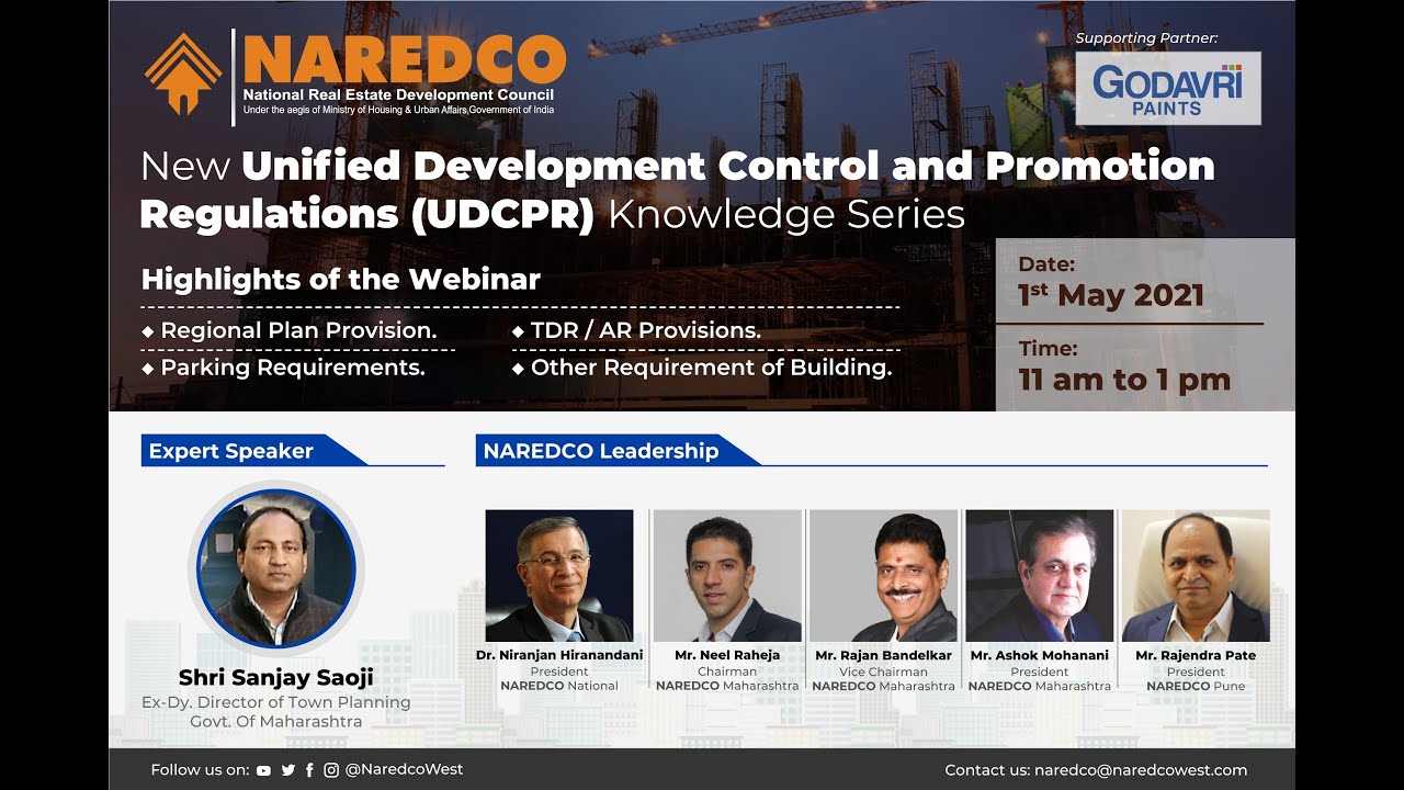 Part 3 - NAREDCO Knowledge Series on Unified Development Control and Promotion Regulation #UDCPR