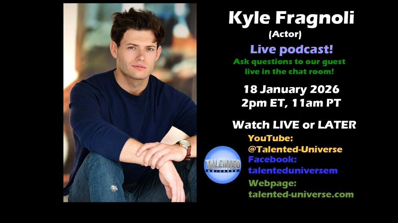 NEW DATE: Kyle Fragnoli - (Actor, 'The Cursed Alpha’s Mate'), joins us for a live chat.