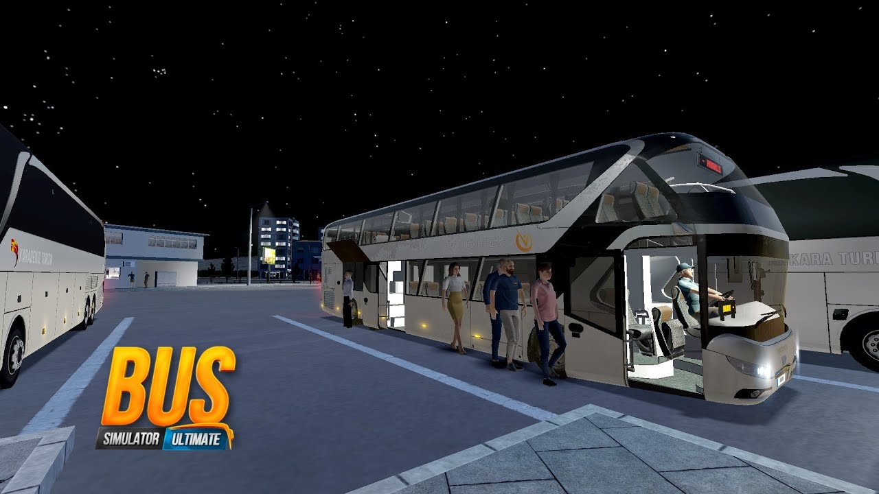 Night Driving Neoplan Skyliner 2020 - Gameplay | Bus Simulator Ultimate