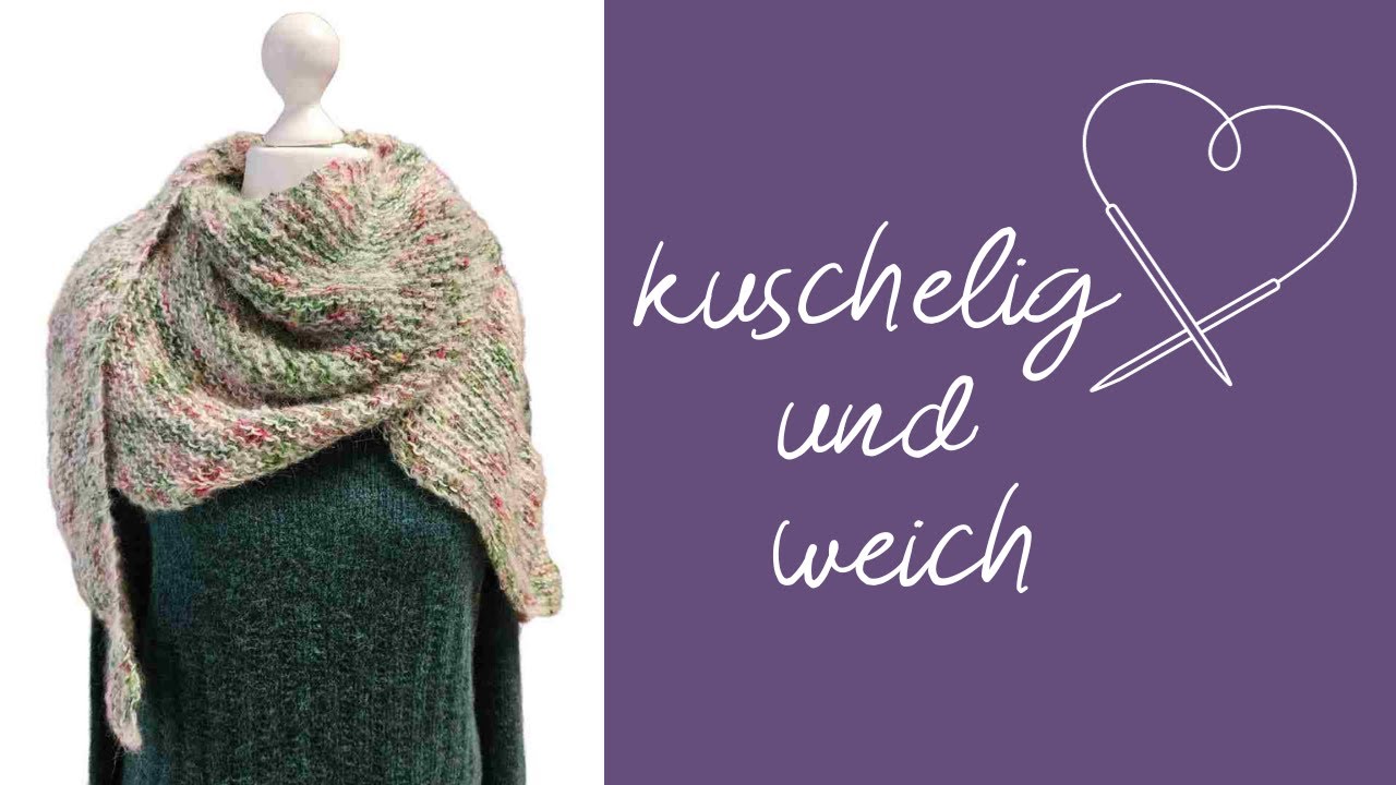 asymmetrisches Tuch St  Moritz und Como stricken