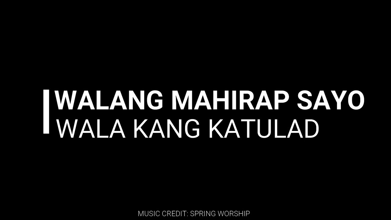 Walang Mahirap Sa'Yo / Wala Kang Katulad Medley Karaoke by Spring Worship